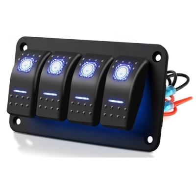 4 jungiklių LED skydelis 12V/24V